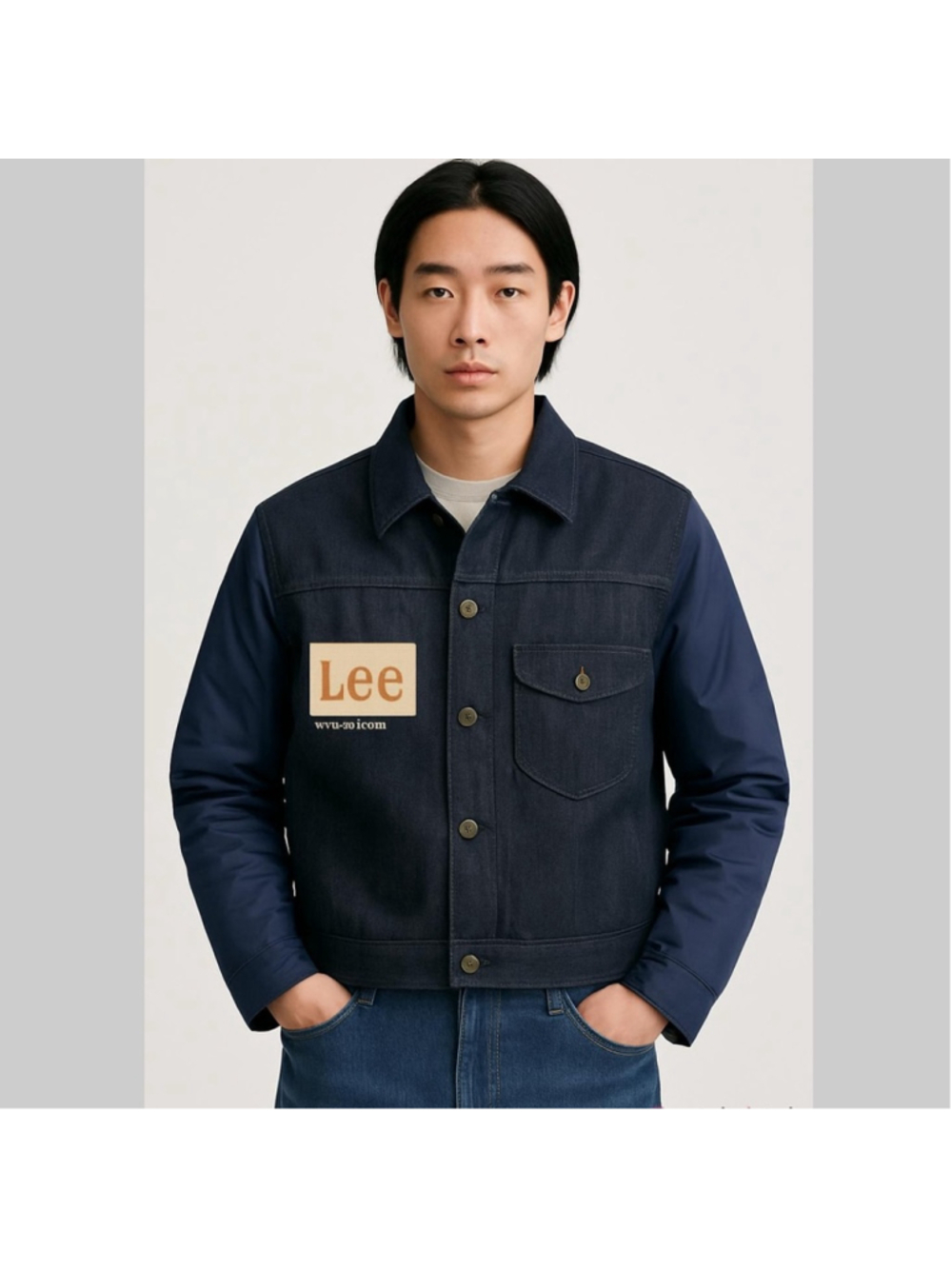 RARE Lee 101 Japanese Selvedge Hair-On-Patch Hybrid Padded Denim Jacket US L